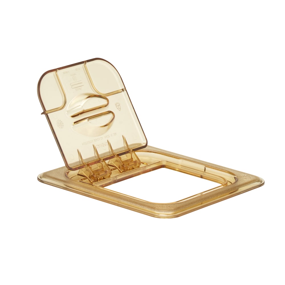 Cambro H-Pan High-Heat GN 1/6 FlipLids, Amber, Pack Of 6 Lids