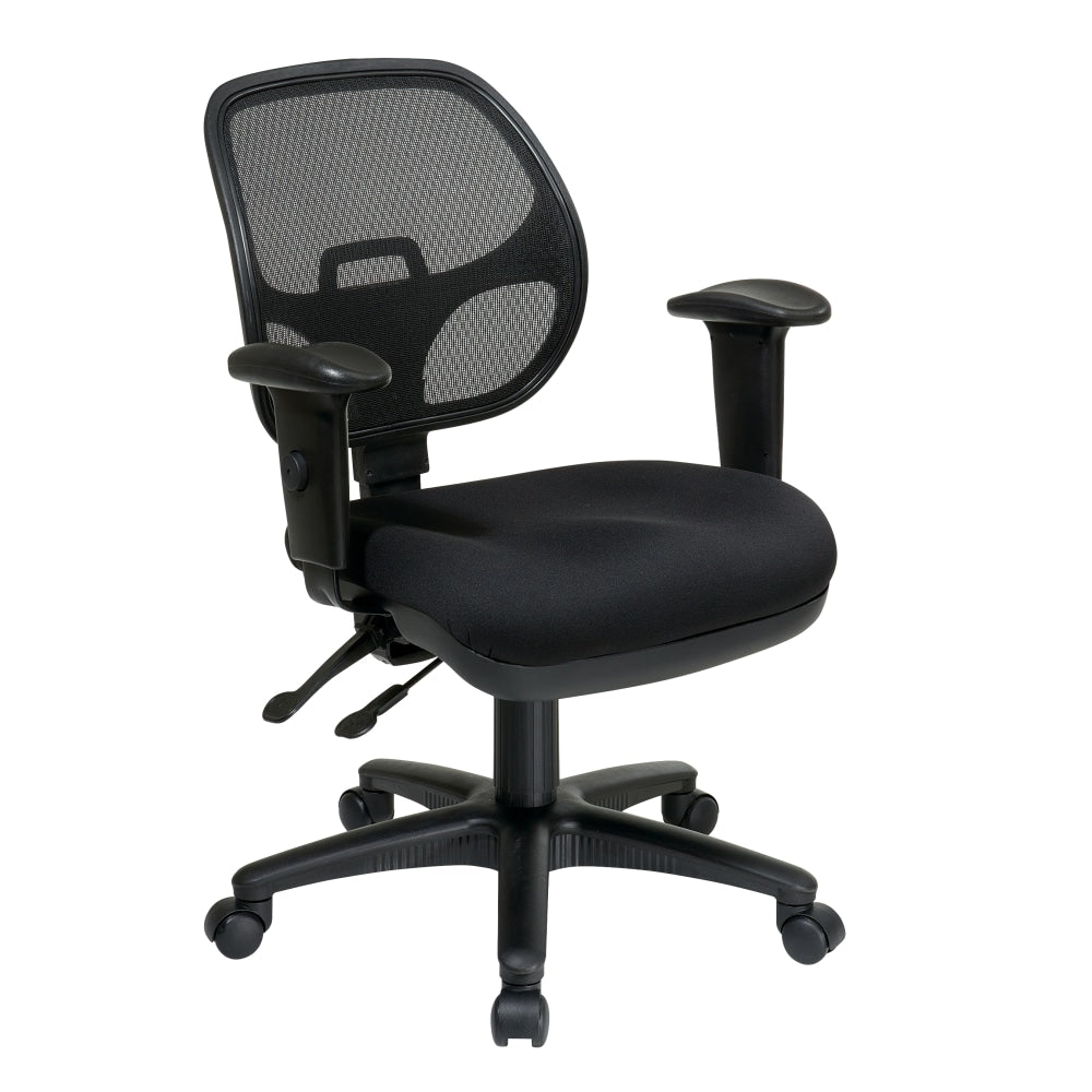 Office Star Pro-LineII Mid-Back Ergonomic Task Chair, Black