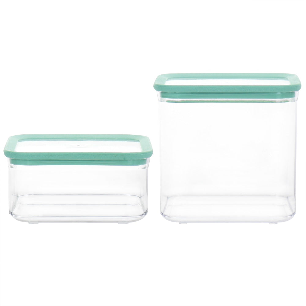 Martha Stewart 2-Piece Stackable Container Set, 6inH x 6inW x 6-1/2inD