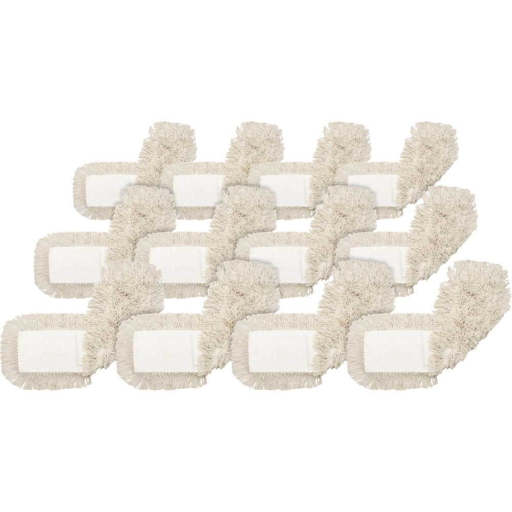 Genuine Joe Disposable Dust Mop Refill - 5in Width x 36in Length - Cotton - 12 / Carton