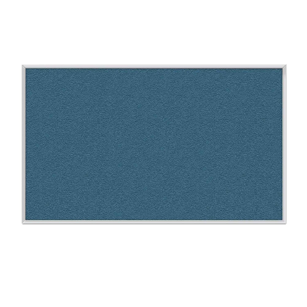 Ghent Aluminum Frame Vinyl Bulletin Board, 18in x 18in, Ocean, Satin Frame