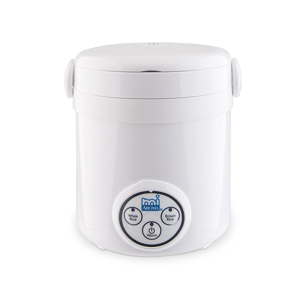 Aroma MRC-903D 3-Cup Digital Cool Touch Rice Cooker, 8inH x 7-1/2inW x 7-1/2inD, White