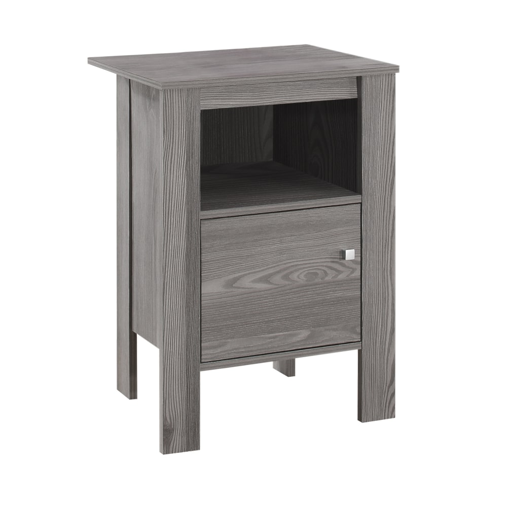 Monarch Specialties Emiliano Accent Table, 24-1/4inH x 17-1/4inW x 14inD, Gray