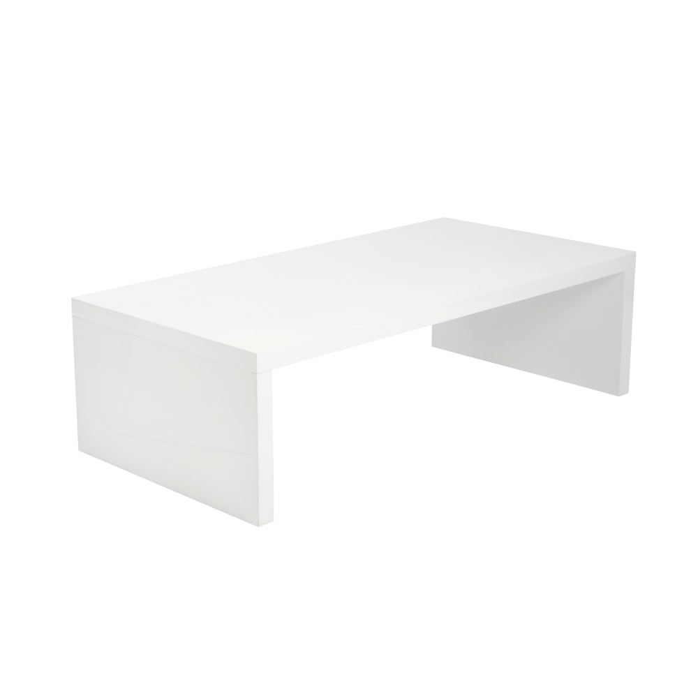 Eurostyle Abby Coffee Table, 14inH x 47-1/3inW x 23-3/5inD, High Gloss White