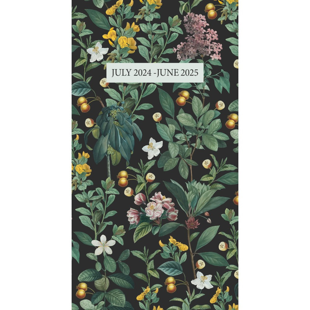 2023-2025 Willow Creek Press Checkbook 2-Year Monthly Academic Pocket Planner, 6-1/2in x 3-1/2in, Botanical Nature, July 2023 To June 2025