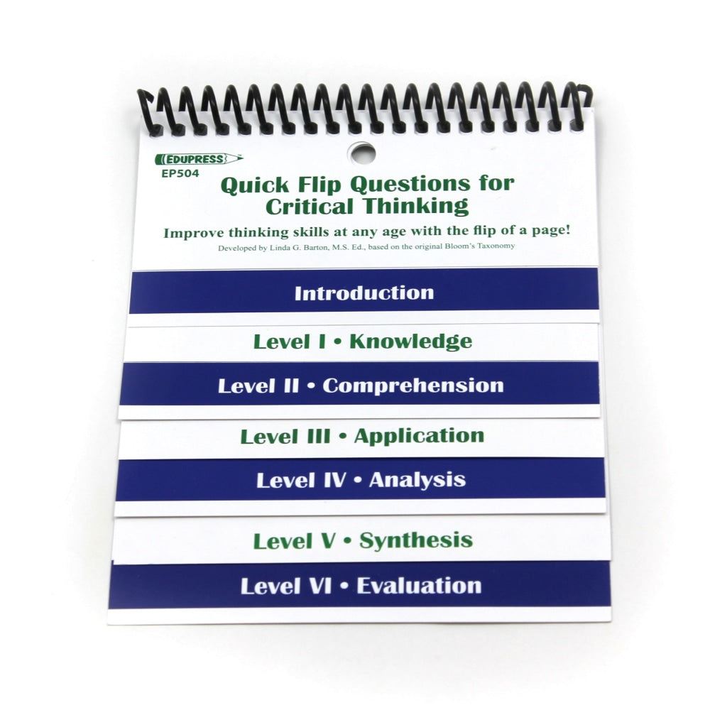 Edupress Quick-Flip Question Chart For Critical Thinking, 5in x 6in