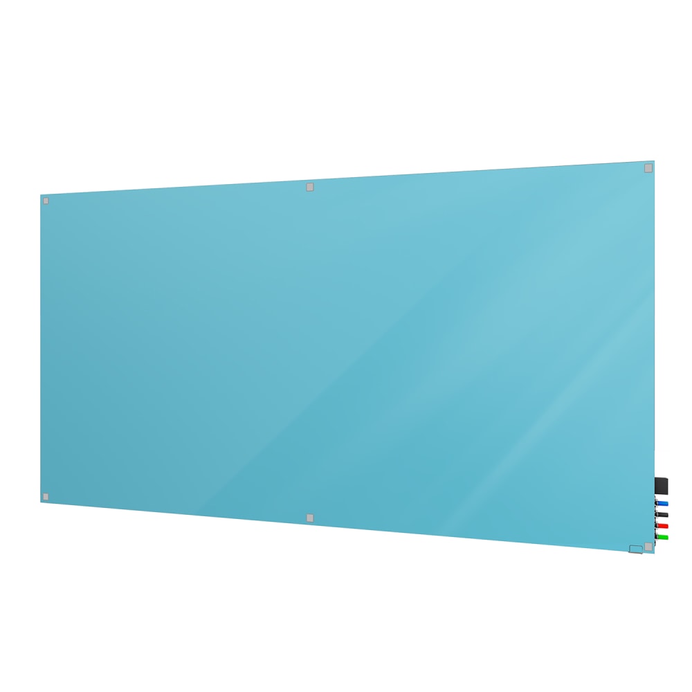 Ghent Harmony Magnetic Glass Dry-Erase Boards, 48in x 60in, Blue