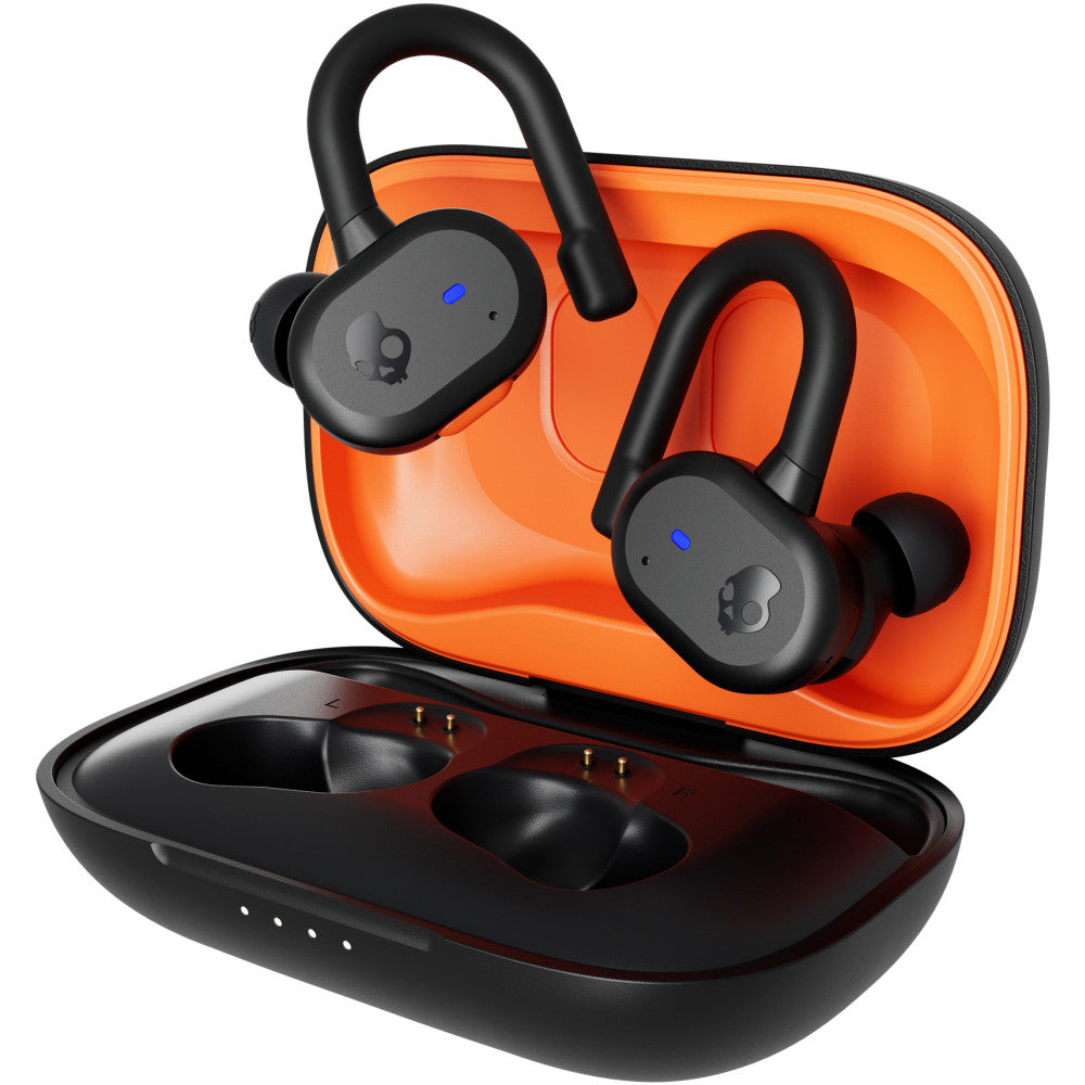 Skullcandy Push Active In-Ear True Wireless Headphones, Black/Orange