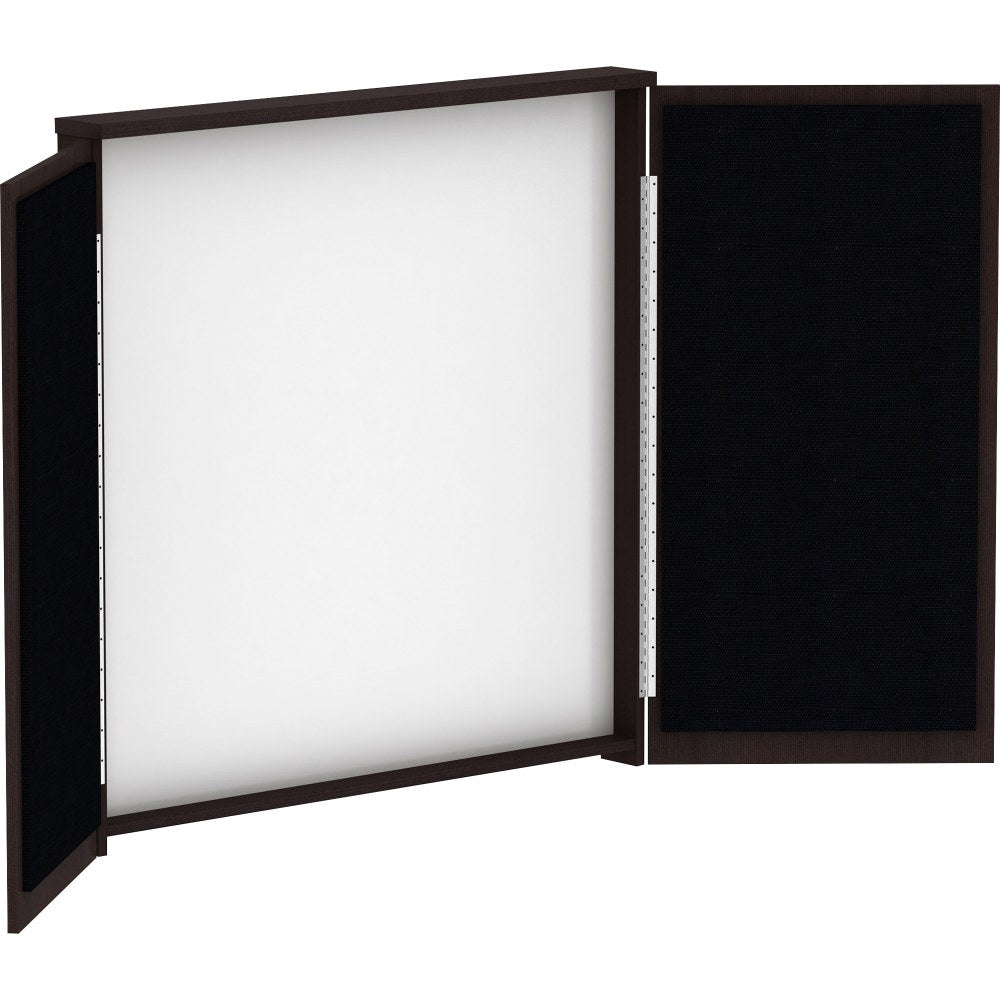 Lorell Dry-Erase Whiteboard Presentation Cabinet, 47-5/16inH x 47-5/16inW x 4-13/16inD, Black