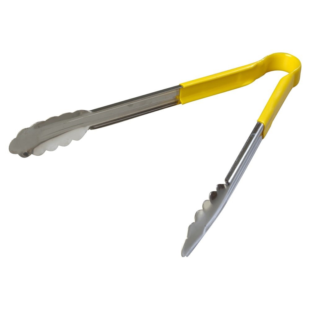 Dura-Kool Tongs, 12in, Yellow, Pack Of 12