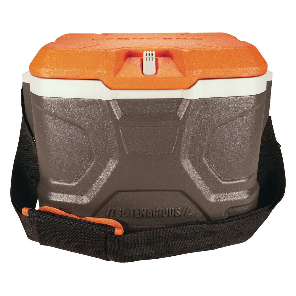 Ergodyne Chill-Its 5170 17-Qt Industrial Hard-Sided Cooler, 16-1/4inH x 12inW x 12inD, Orange/Gray