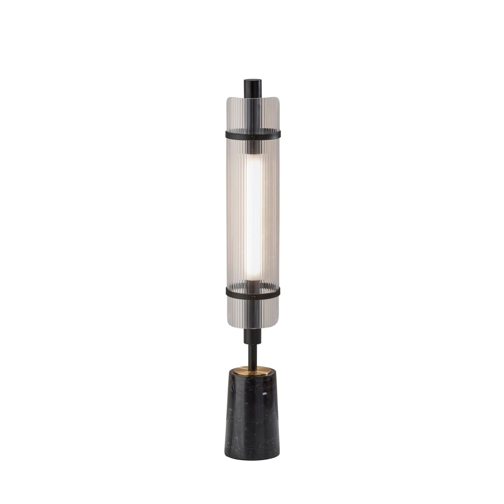 Adesso ADS360 Flair LED Table Lamp, 27inH, Black/Antique Brass