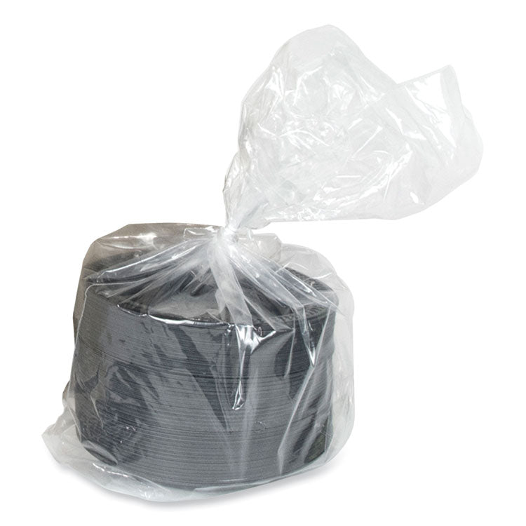 Meadoware Impact Plastic Dinnerware, Plate, 6" dia, Black, 1,000/Carton