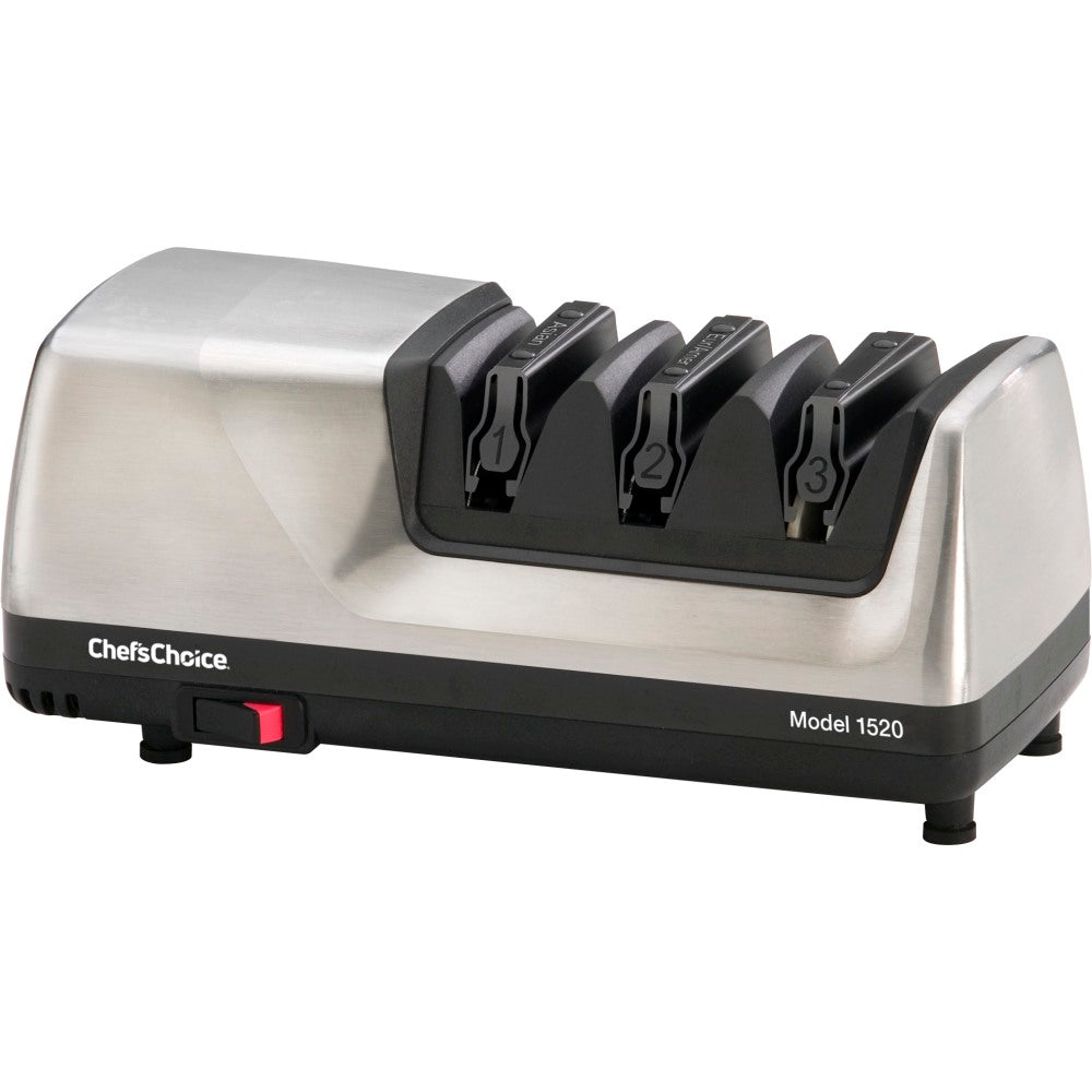 Edgecraft Chefs Choice AngleSelect Professional Electric Knife Sharpener, Black/Silver
