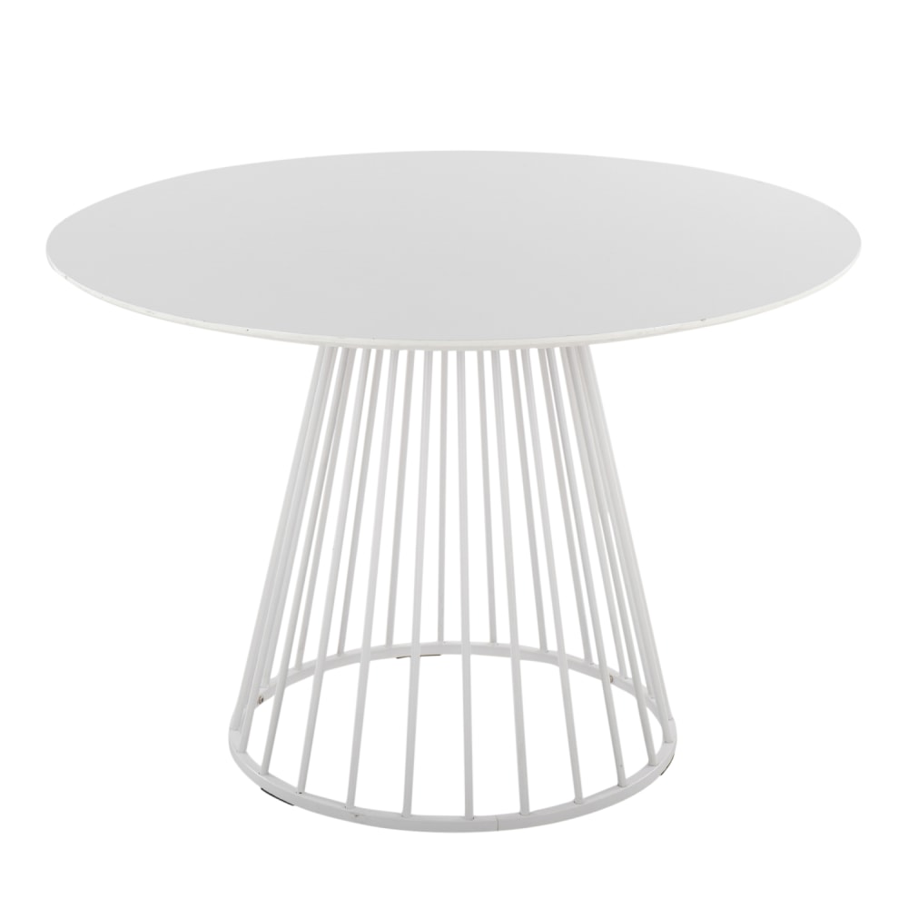LumiSource Canary Contemporary Dining Table, 29-1/2inH x 29-1/2inW x 43-1/2inD, White
