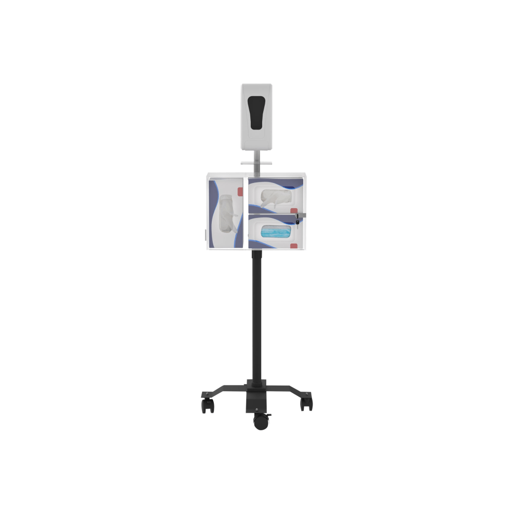 CTA Digital Compact Mobile Sanitizing Station With Automatic Soap Dispenser Hand Sanitizer/Soap Dispenser