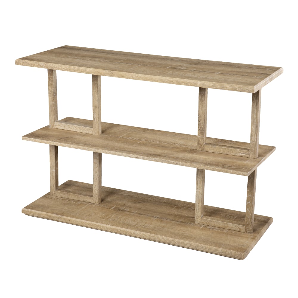 SEI Furniture Markworth Geometric Console Table, 28-1/2inH x 42inW x 15-3/4inD, Natural