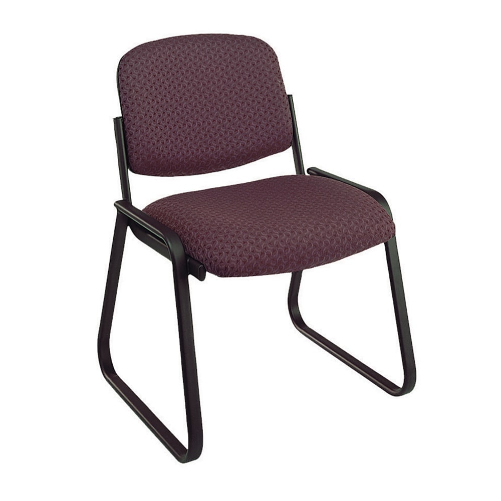 Office Star Deluxe Work Smart Fabric Guest Chair, Cabernet/Black