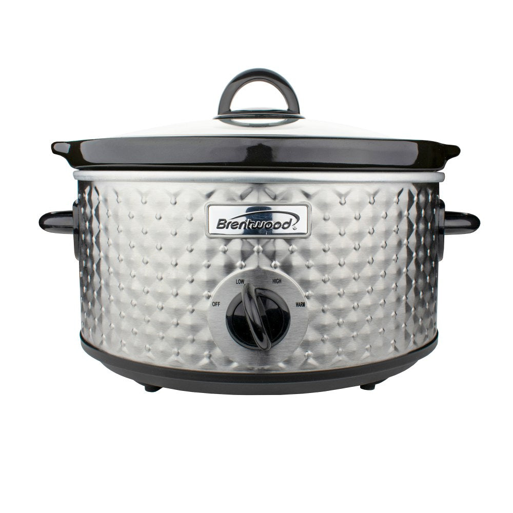 Brentwood 3.5-Quart Slow Cooker, Silver
