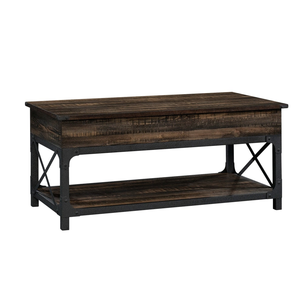 Sauder Steel River Lift Top Coffee Table, Carbon Oak