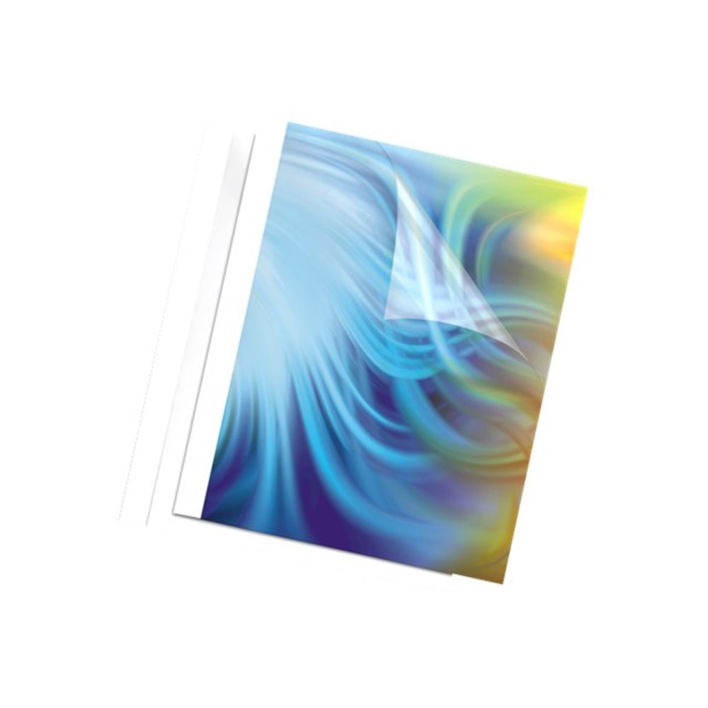 Fellowes - Paper - 0.25 in - 8.5 in x 11 in - 60 sheets - white, transparent - 10 pcs. thermal binding cover