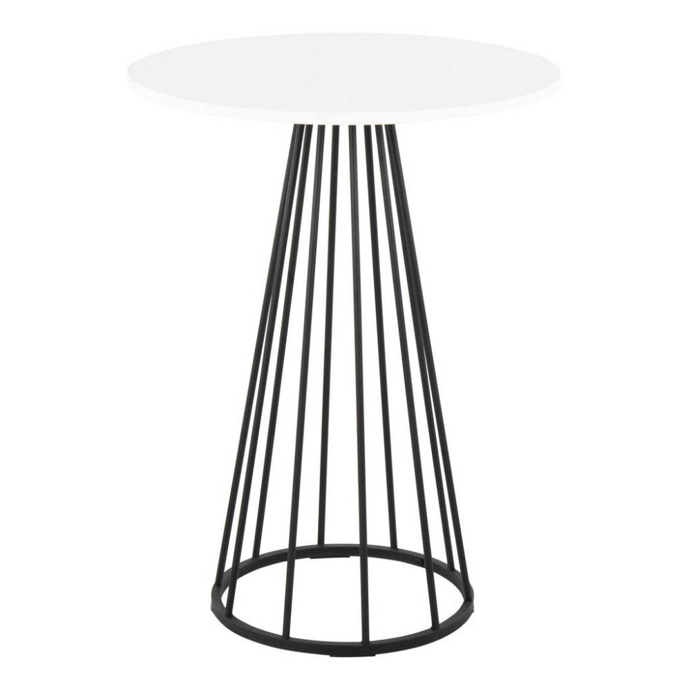 LumiSource Canary Cece Contemporary Glam Counter Table, 36inH x 27inW x 27inD, Black/White