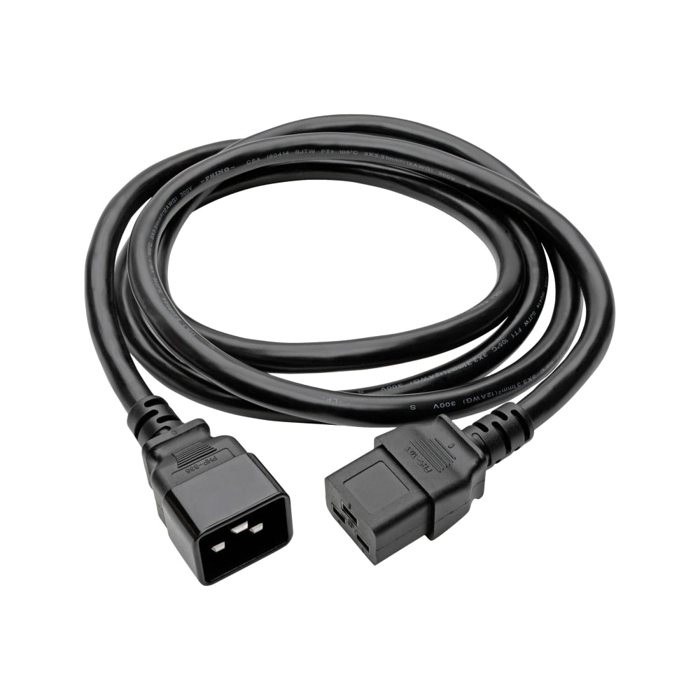 Eaton Tripp Lite Series Power Extension Cord, C19 to C20 - Heavy-Duty, 15A, 250V, 14 AWG, 6 ft. (1.83 m), Black - Power extension cable - IEC 60320 C20 to IEC 60320 C19 - AC 250 V - 6 ft - molded - black