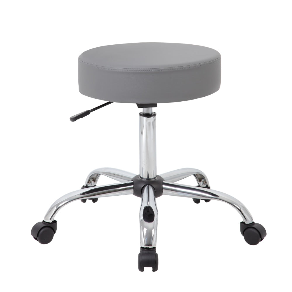 Boss Office Products Caressoft Medical Stool, Gray/Chrome