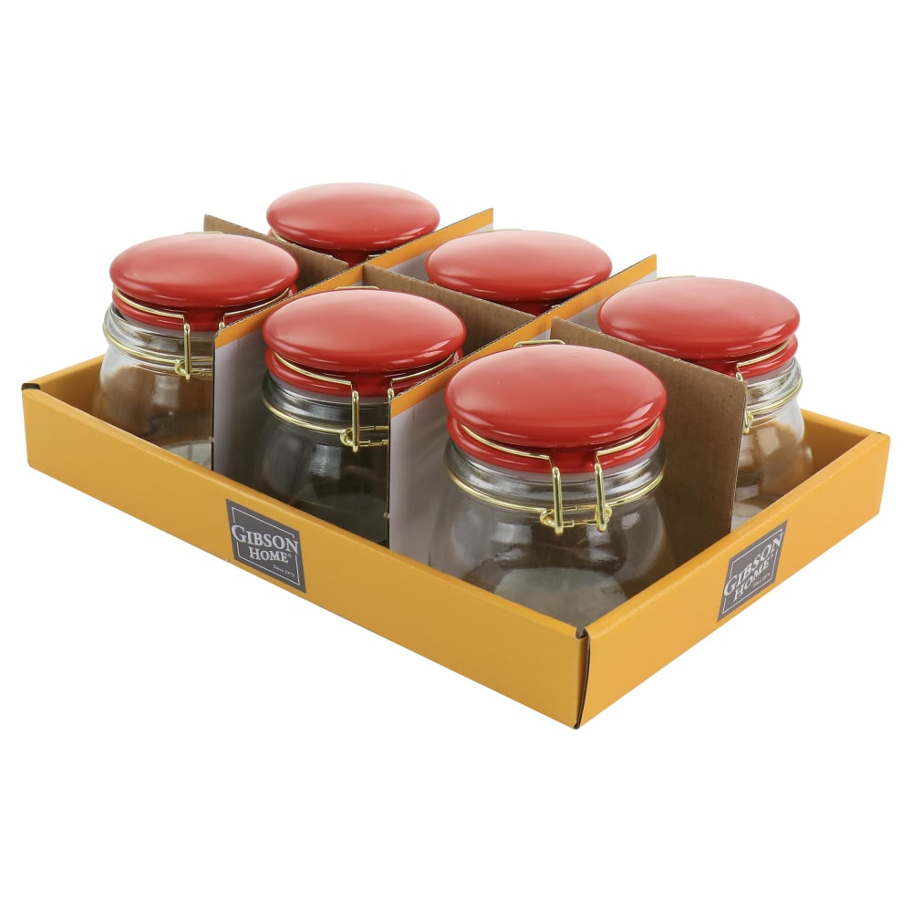 Gibson Home Glass Jars, 5 Oz, Clear, Set Of 6 Jars