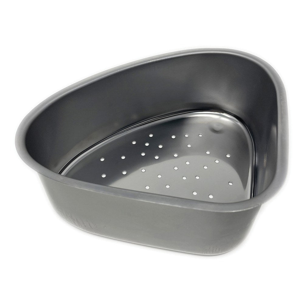 Better Houseware Stainless-Steel Corner Sink Strainer, 3-1/4inH x 8inW x 9-1/2inD, Silver