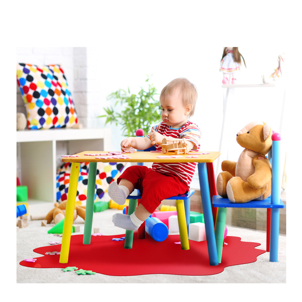 Floortex Colortex Multi-Purpose Mat For Carpets, 40in x 40in, Red