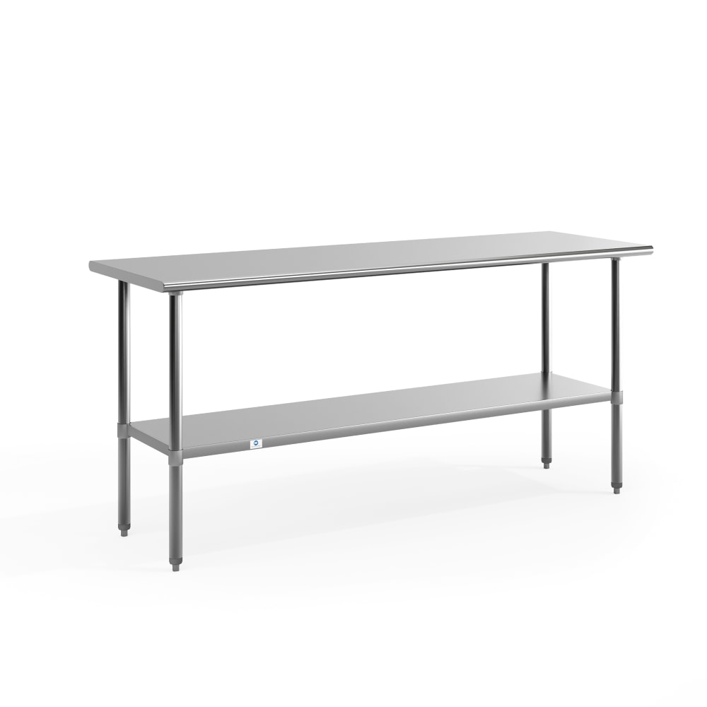 Flash Furniture Stainless Steel Prep And Work Table, 34-1/2inH x 72inW x 24inD, Silver