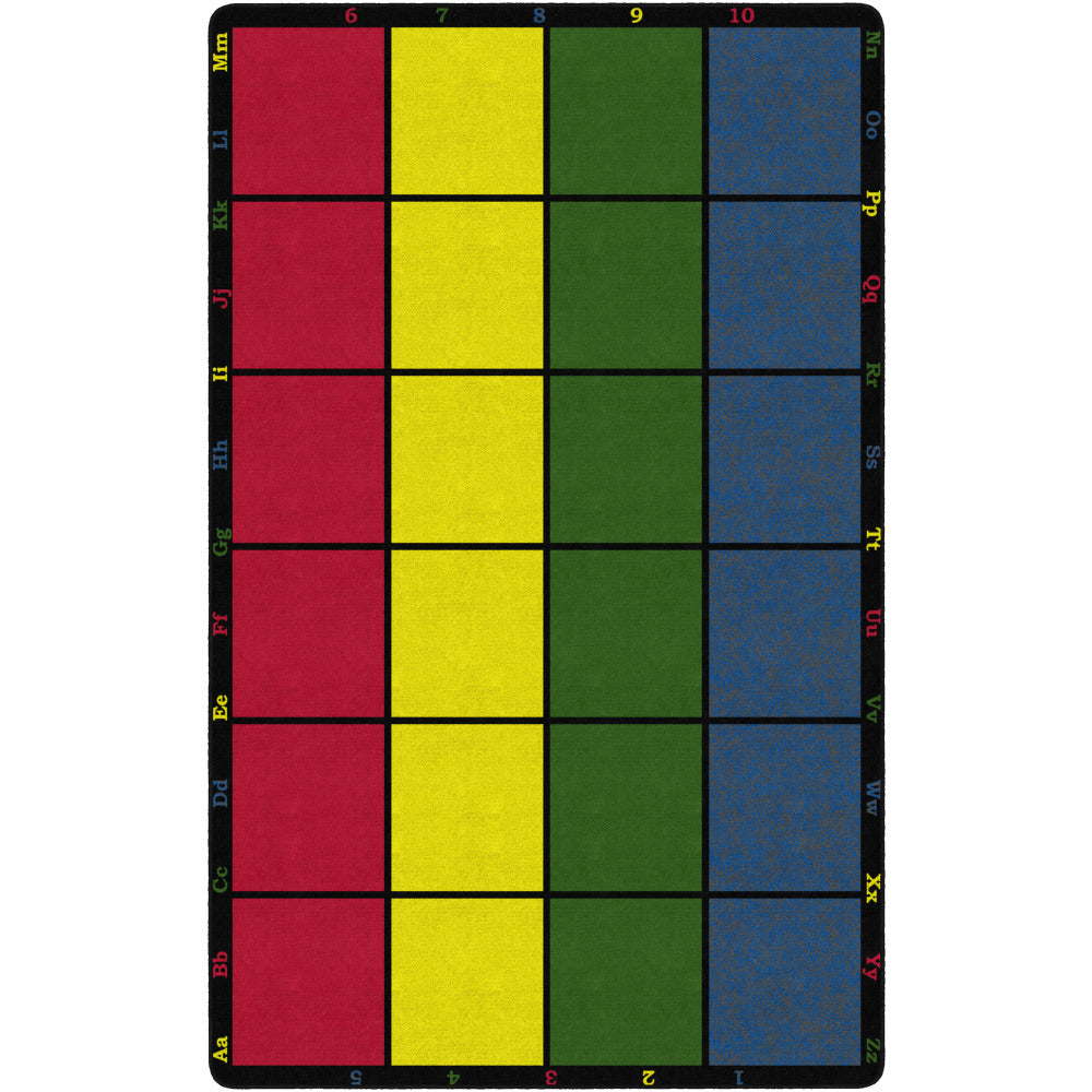 Flagship Carpets Learning Grid Carpet, 7ft 6in x 12ft, Multicolor