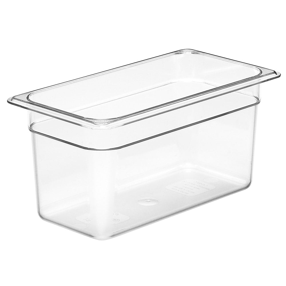 Cambro Camwear GN 1/3 Size 6in Food Pans, 6inH x 7inW 12-3/4inD, Clear, Set Of 6 Pans