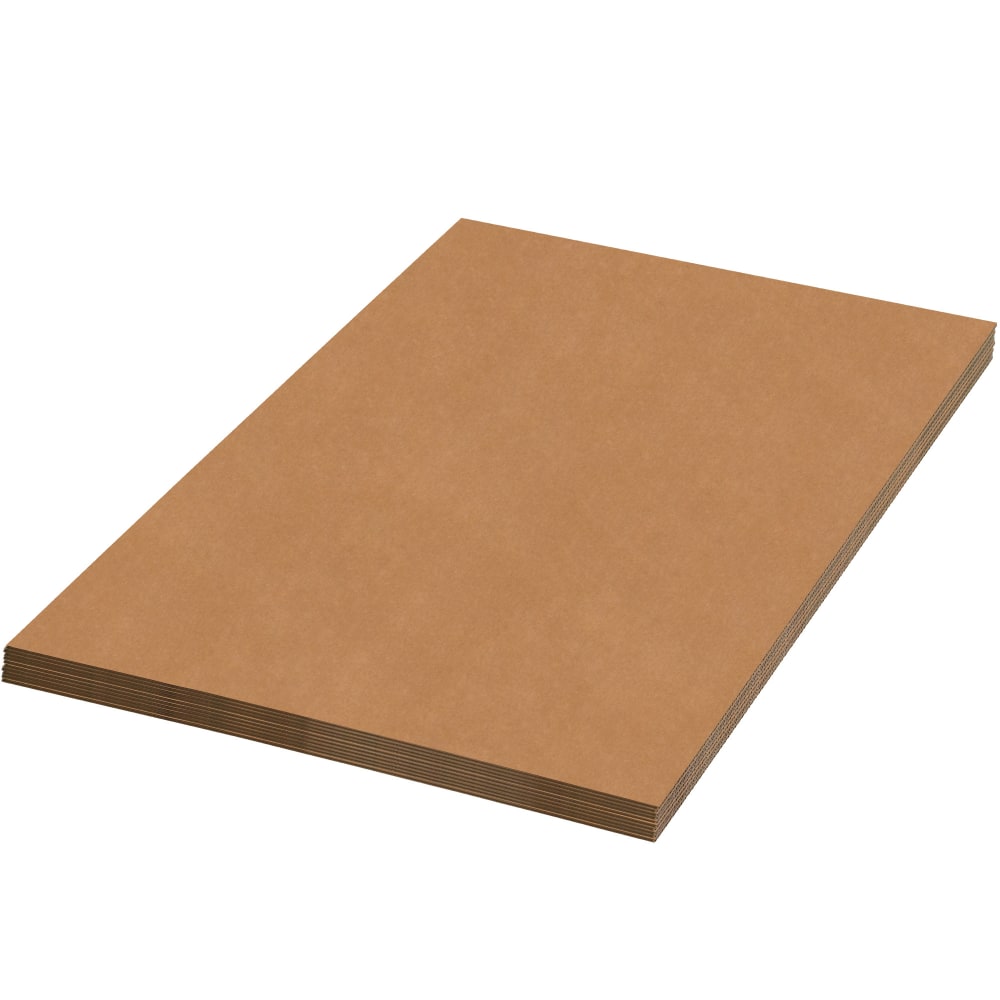 Partners Brand Material Kraft Corrugated Sheets, 42in x 48in, Pack Of 20