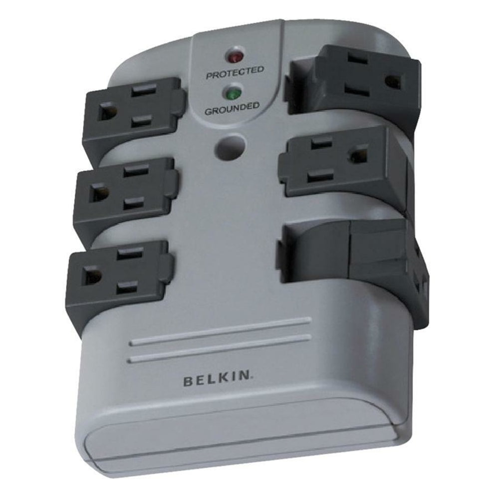Belkin Wall-Mounted Surge Protector With 6 Rotating Outlets