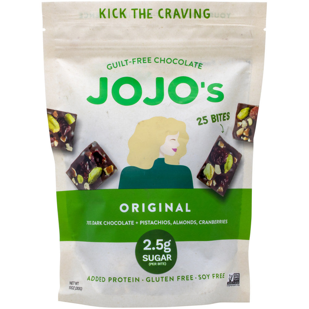 JOJOs Chocolate Original Dark Chocolate Bites, 10 Oz