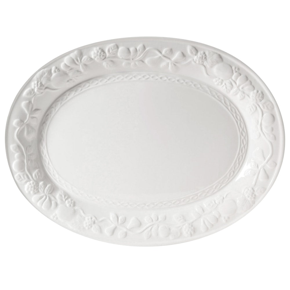Gibson Home Fruitful Platter, 18-3/4in, White