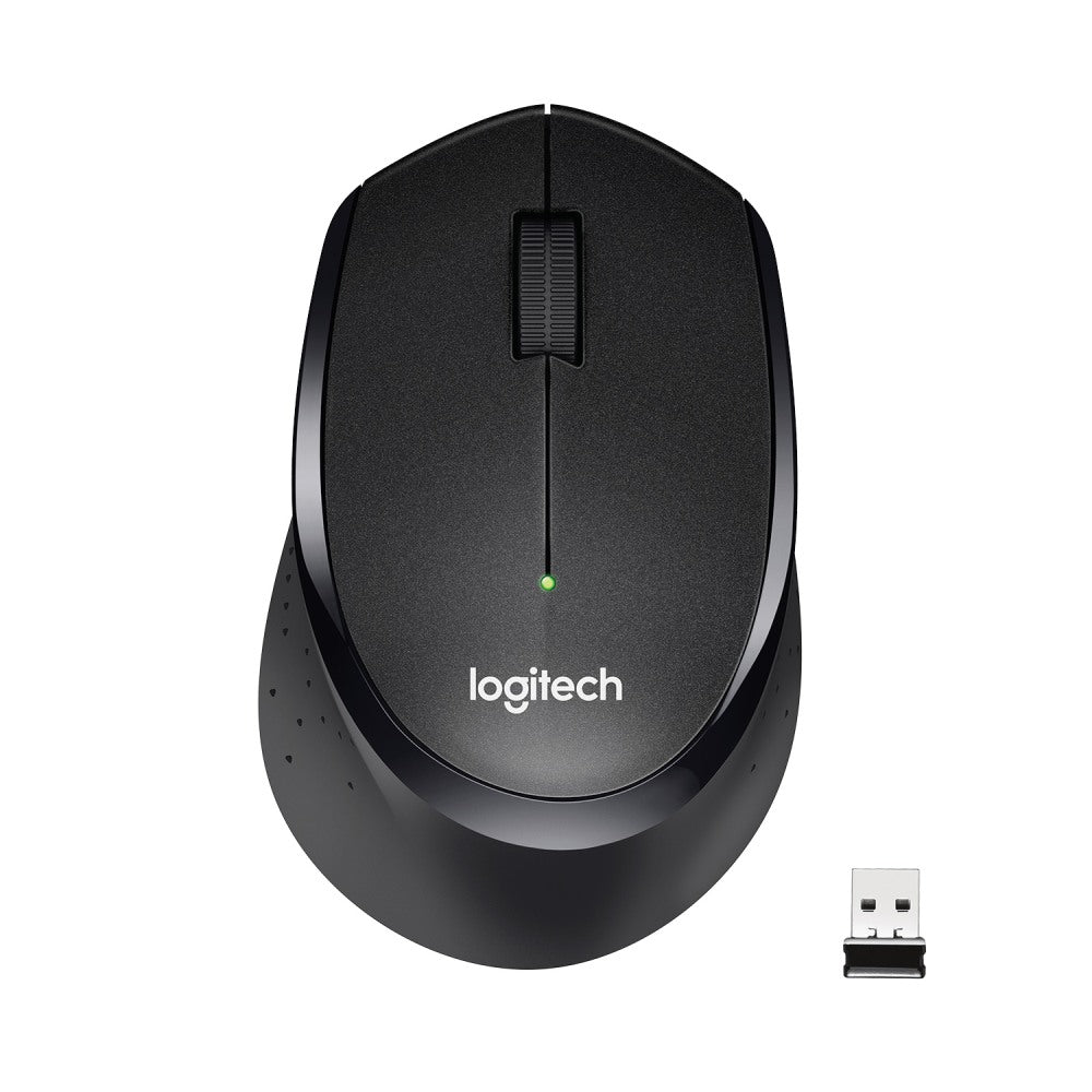 Logitech M330 SILENT Wireless Mouse, 2.4GHz with USB Nano Receiver, 1000 DPI Optical Tracking, Black