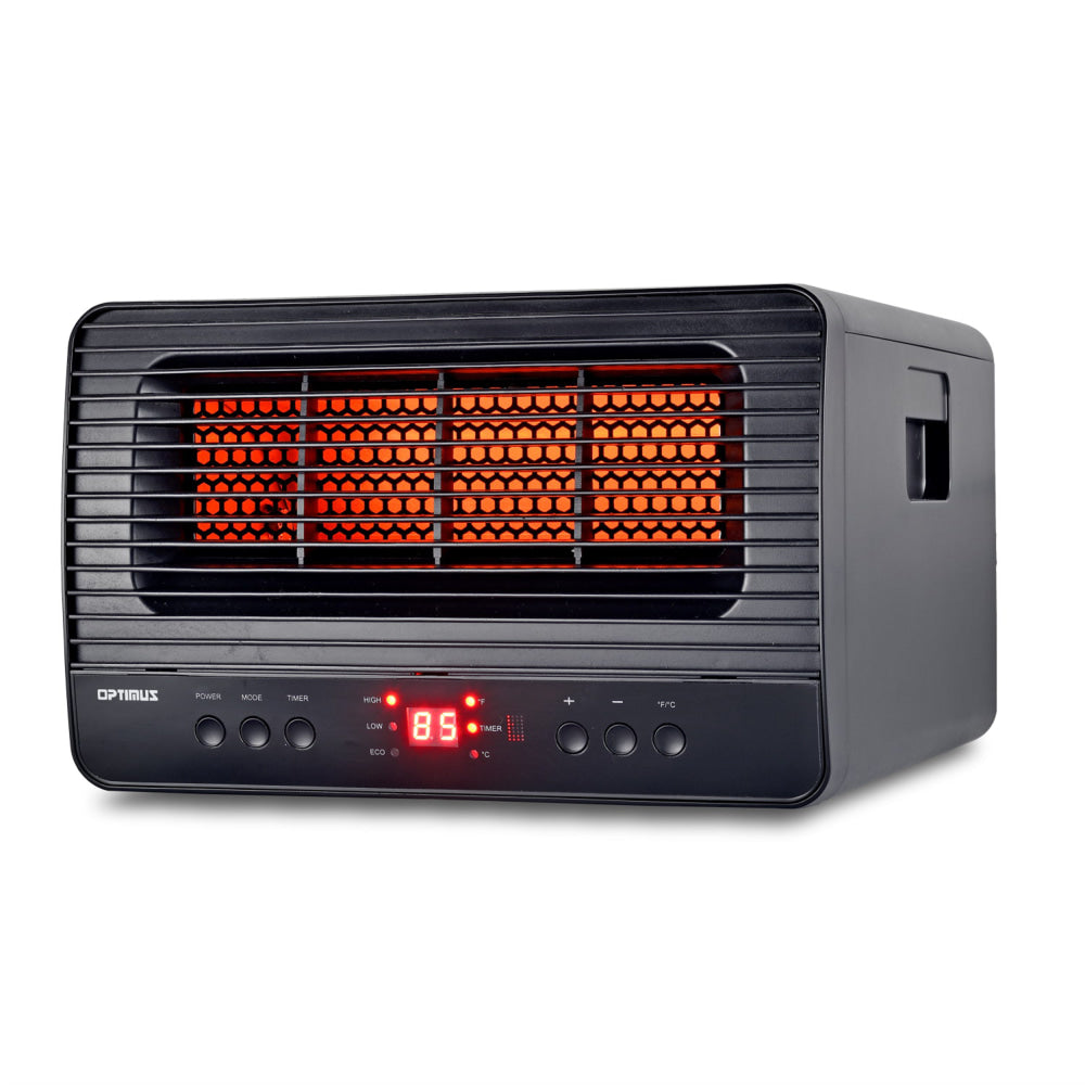 Optimus Infrared Quartz Heater With Remote, 8-1/2in x 14in