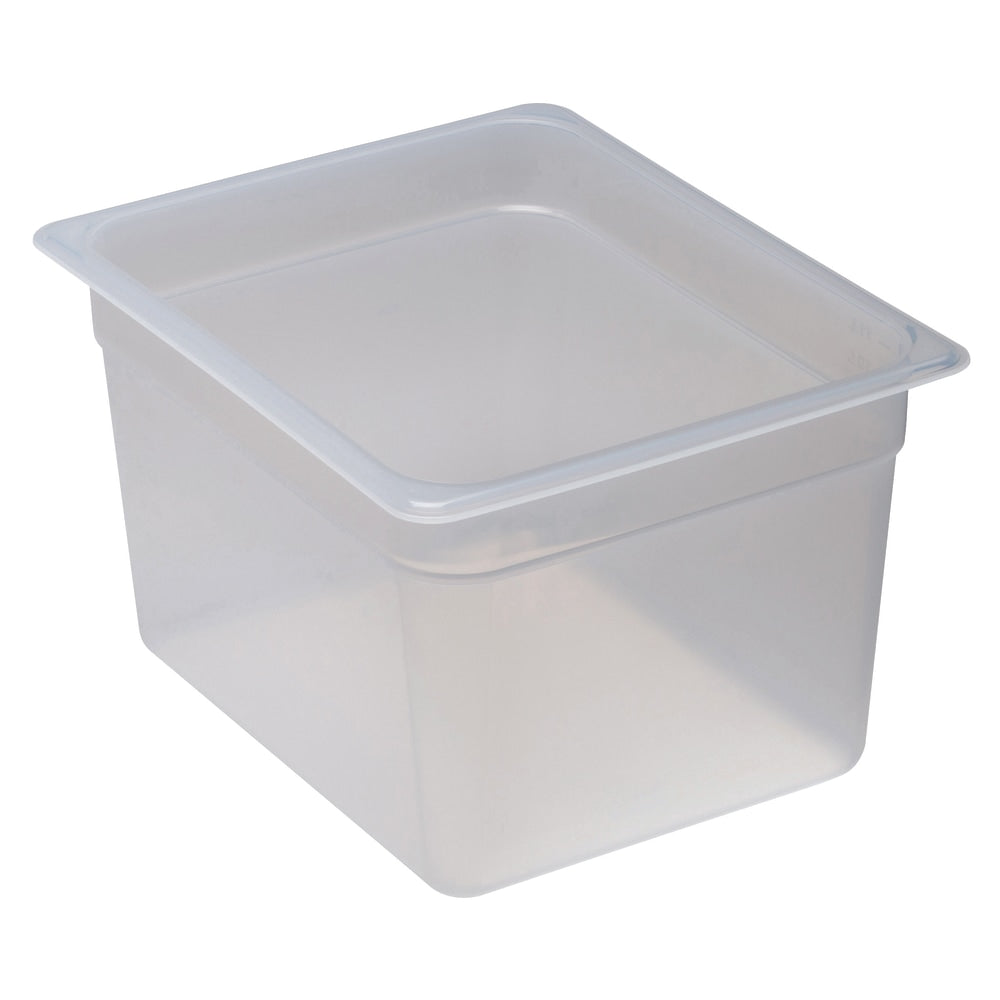 Cambro Translucent GN 1/2 Food Pans, 8inH x 10-7/16inW x 12-3/4inD, Pack Of 6 Containers