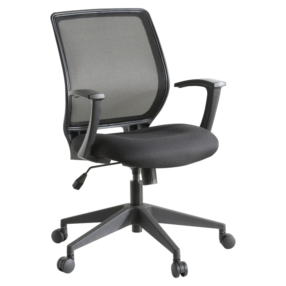 Lorell Mesh Mid-Back Office Chair, Black