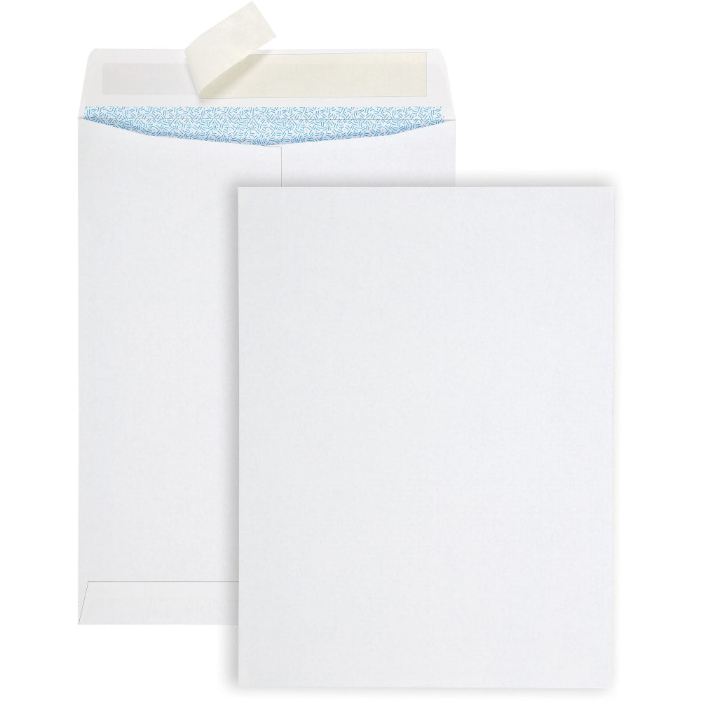 Quality Park Redi Strip Security Mailing Envelopes - Multipurpose - 9in Width x 12in Length - Peel Strip - 100 / Box - White