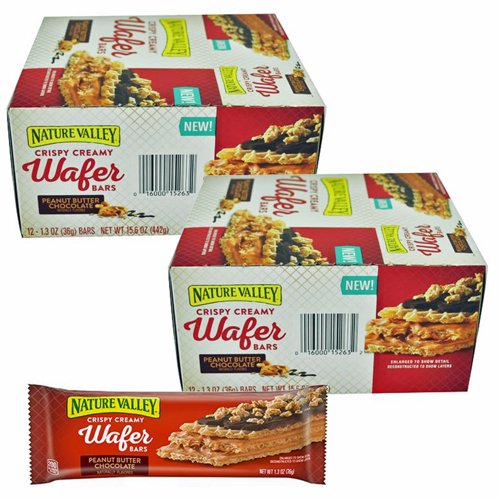 Nature Valley Peanut Butter Chocolate Wafer Bars,1.3 Oz, Carton Of 12