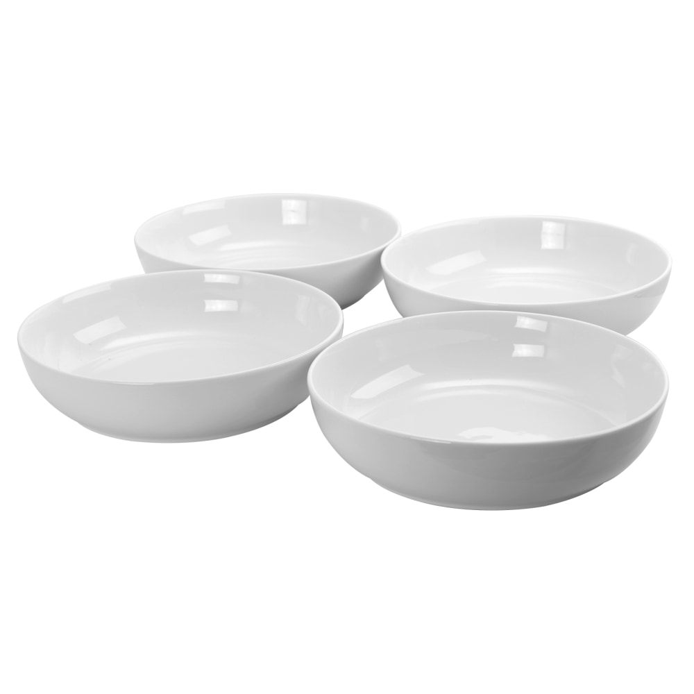 Gibson Home 4-Piece Dinner And Serving Bowls Set, 8-1/2in, White