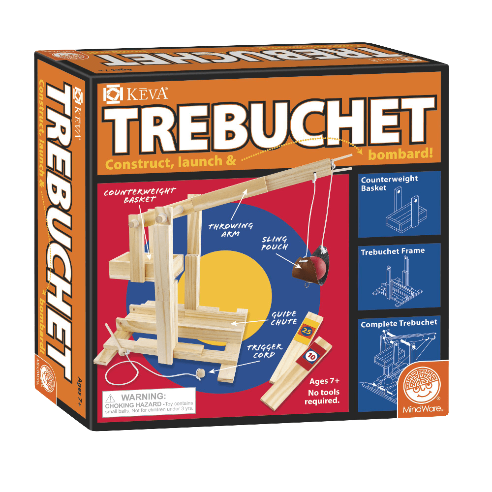 KEVA 86-Piece Trebuchet Set, Natural Pine