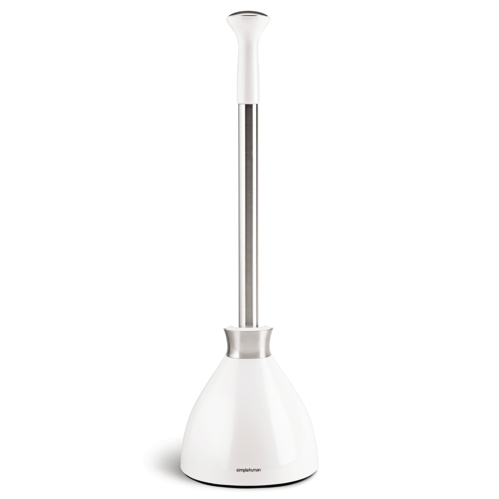 simplehuman Toilet Plunger, White