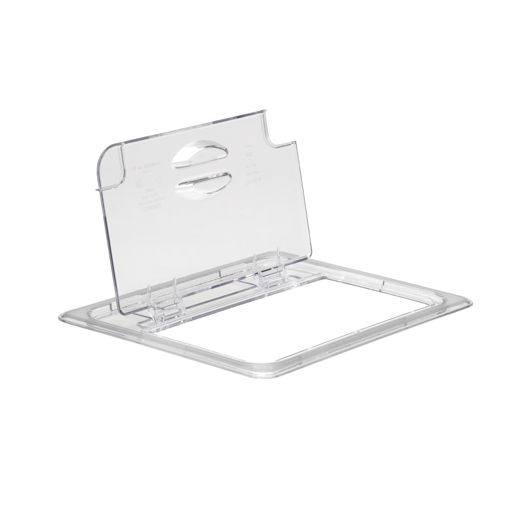 Cambro Camwear GN 1/9 Notched FlipLids, Clear, Set Of 6 Lids