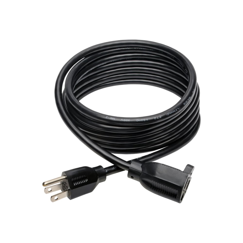 Eaton Tripp Lite Series Power Extension Cord, NEMA 5-15P to NEMA 5-15R - 13A, 120V, 16 AWG, 10 ft. (3.05 m), Black - Power extension cable - NEMA 5-15 (F) to NEMA 5-15 (M) - AC 110 V - 10 ft - black
