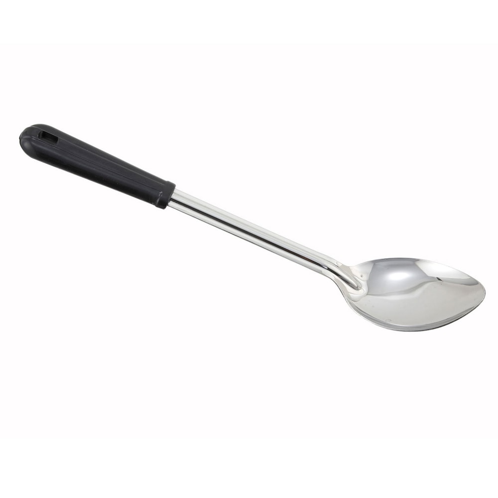 Winco Serving Spoon, 13in, Black/Silver